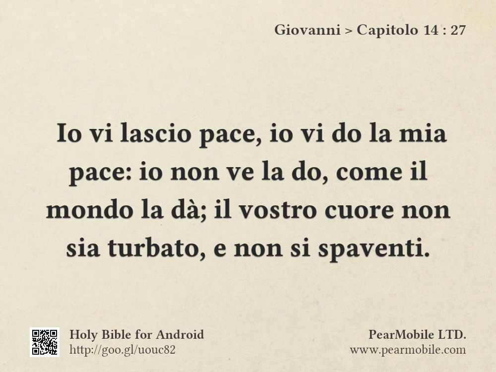 Giovanni, Capitolo 14:27